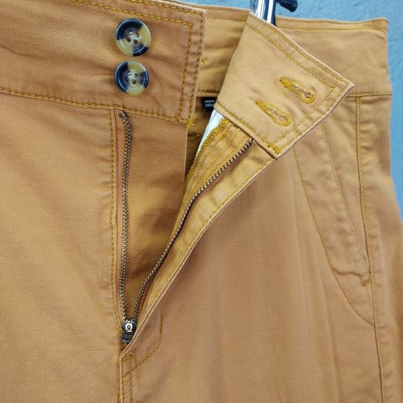 Cabi Cargo Pants Women's 6 Paper Bag Chino Cashew Brown Canvas High Rise no belt - Picture 7 of 15